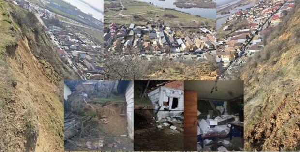 Slatina Familiile evacuate din locuintele afectate de alunecarea de teren refuza containerele Nu putem trai in mizerie