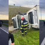 Accident pe Drumul Expres 12 in apropiere de Piatra Olt dupa ce un sofer a oprit fara motiv pe carosabil FOTO
