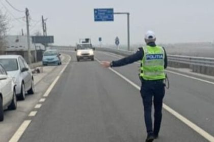 Razie pe DN 6 poliistii de la Inspectoratul de Politie Judetean Olt urmaresc soferii care depasesc viteza si pe cei periculosi