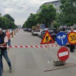 Trafic dat peste cap in Slatina restrictii pe strada Ecaterina Teodoroiu din cauza lucrarilor de asfaltare