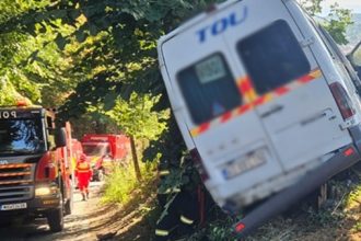 accident grav in arges microbuz cu 16 pasageri lovit de un copac 9 persoane ar fi ranite doi sunt incarcerati