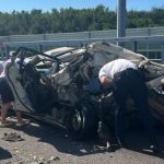 Accident pe Drumul Expres 12 in Olt Trei persoane inclusiv un copil au fost transportate la spital FOTO