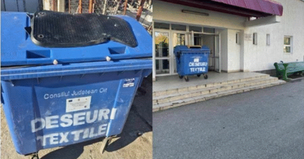 Containere speciale pentru haine si incaltaminte uzate la Corabia Unde sunt situate