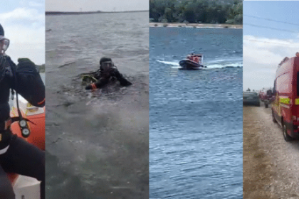 Noi imagini VIDEO din cautarile barbatului disparut in raul Olt Scafandrii continua operatiunile in zona barajului Arcesti