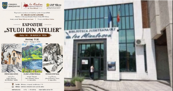Studii din atelier la Biblioteca Judeteana Olt Trei tineri artisti isi prezinta lucrarile la Slatina FOTO