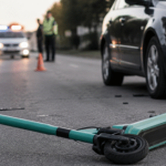 accident cu o masina doua fetite de 10 si 11 ani aflate pe o trotineta au fost internate la spital