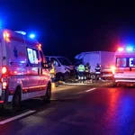 Accident pe DX12, zona Negreni: două autoutilitare s-au ciocnit, un tânăr la spital