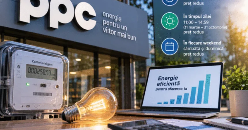 PPC lansează tarif dinamic pentru firme mici; prețul poate coborî la 1 leu/kWh