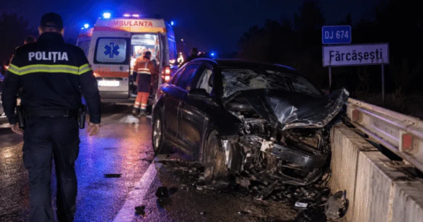 Tragedie rutieră: Tânăr de 20 de ani mort după ce mașina a lovit un parapet